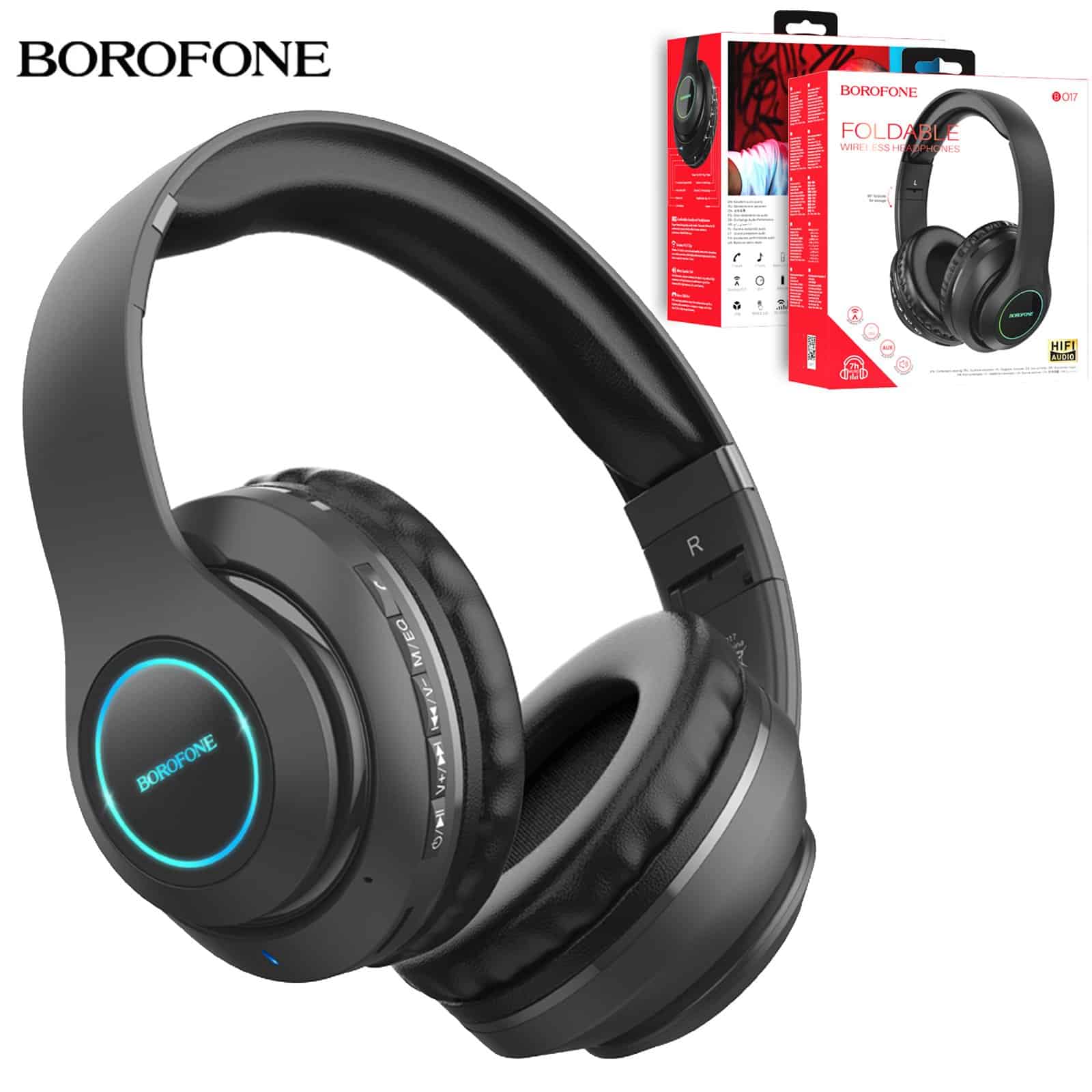 Borofone BO17 Wireless Bluetooth 5.0 /TF Card On-ear Headphones (Black) Borofone BO17 Wireless Bluetooth 5.0 /TF Card On-ear Headphones (Black)